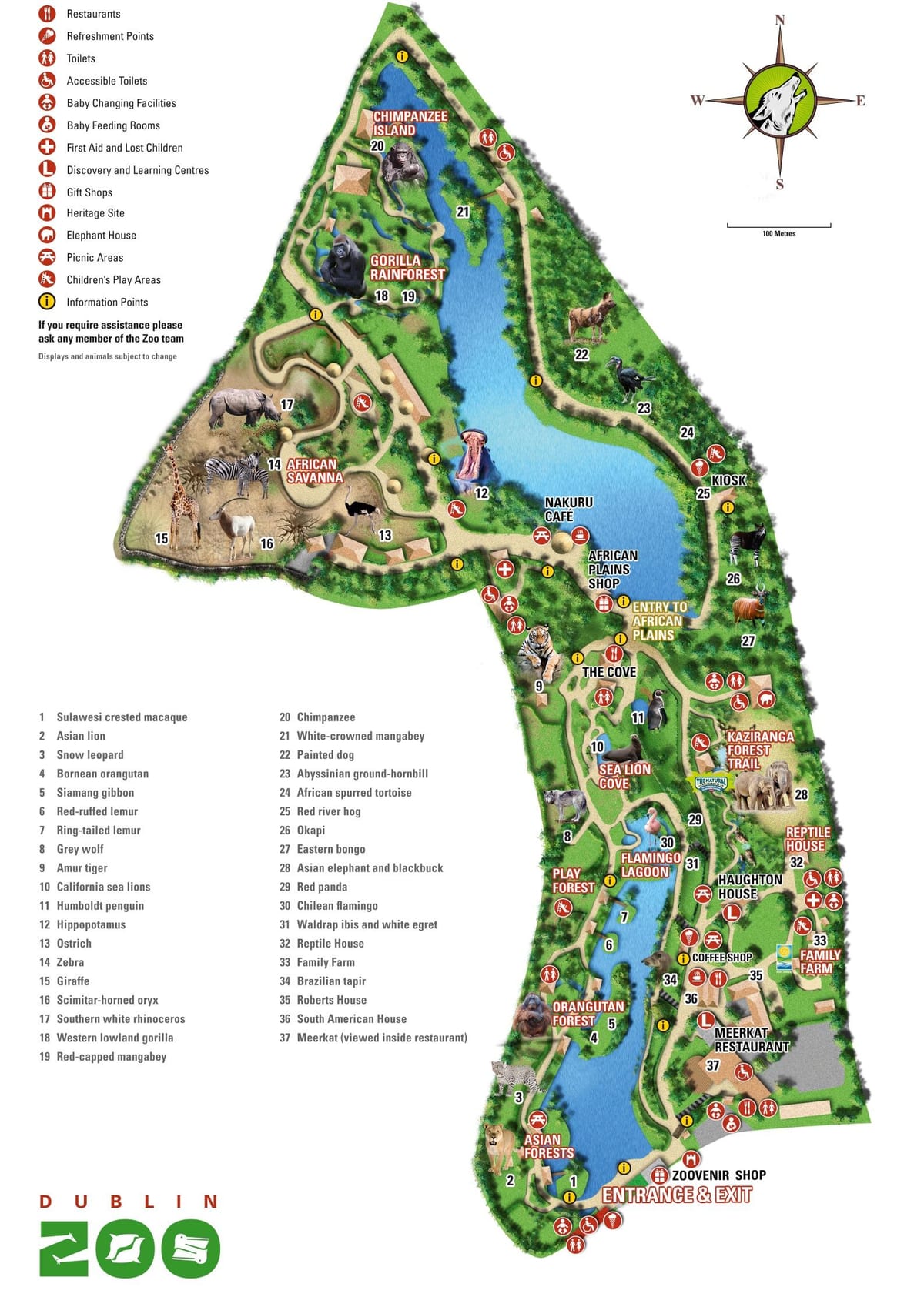 வரைபடம் டப்ளின் பூங்காவில்
