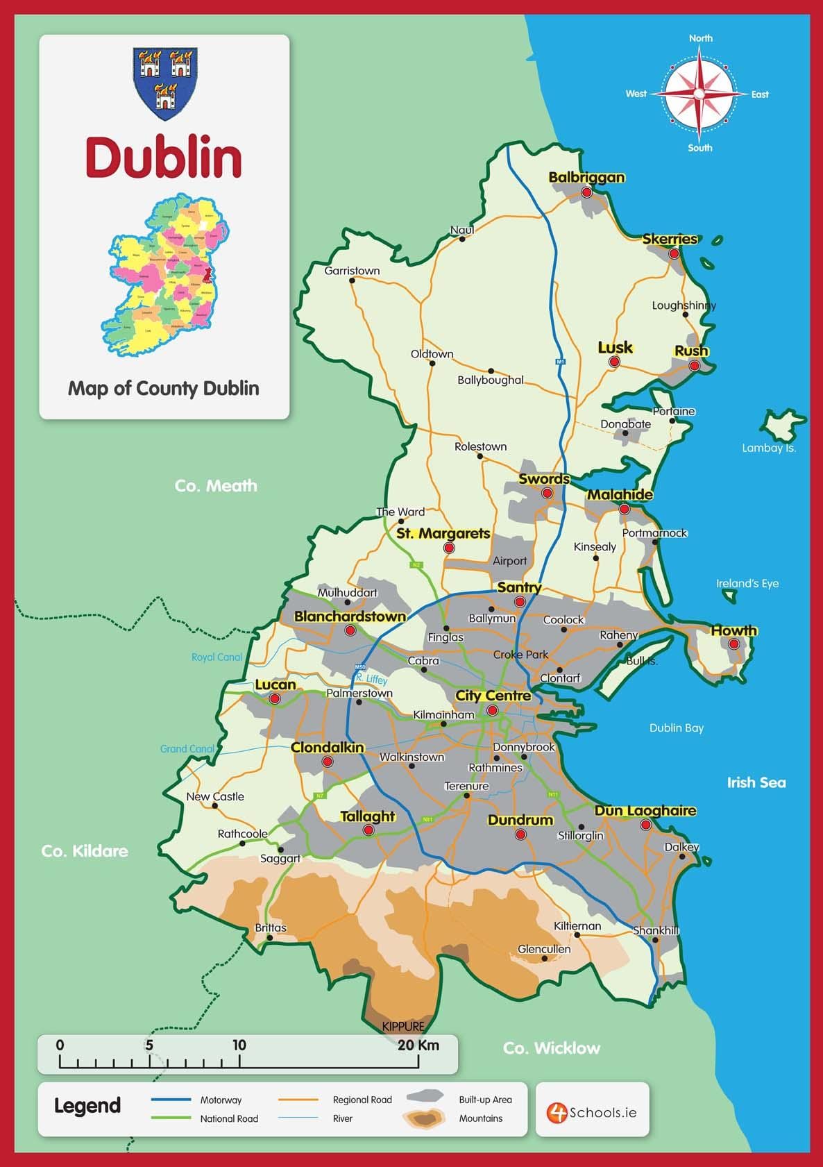வரைபடம் டப்ளின் உள்ளூரில்