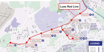 டப்ளின் Luas வரைபடம்